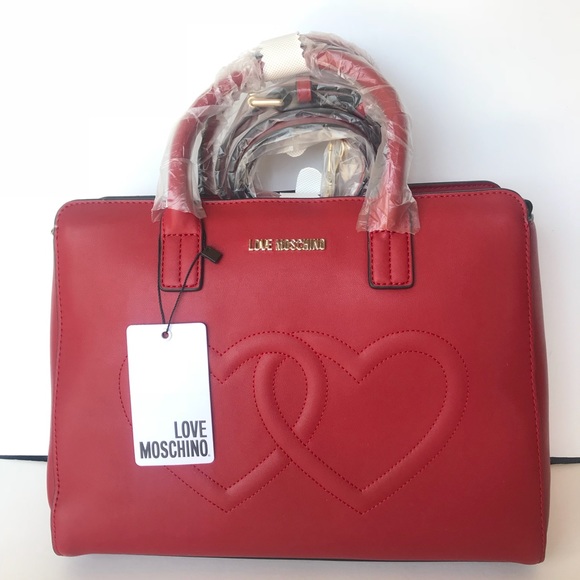 LOVE Moschino Embossed Hearts Satchel/Crossbody - Picture 8 of 8